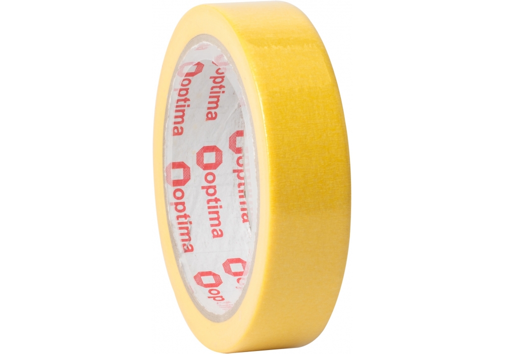 Стрічка клейка малярна 24мм*27м, жовта O45341 TM Optima